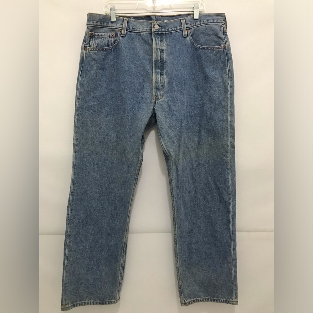 Vintage Levi's 501 Jeans  Blue Button Fly Medium Washed Out Size 40x30